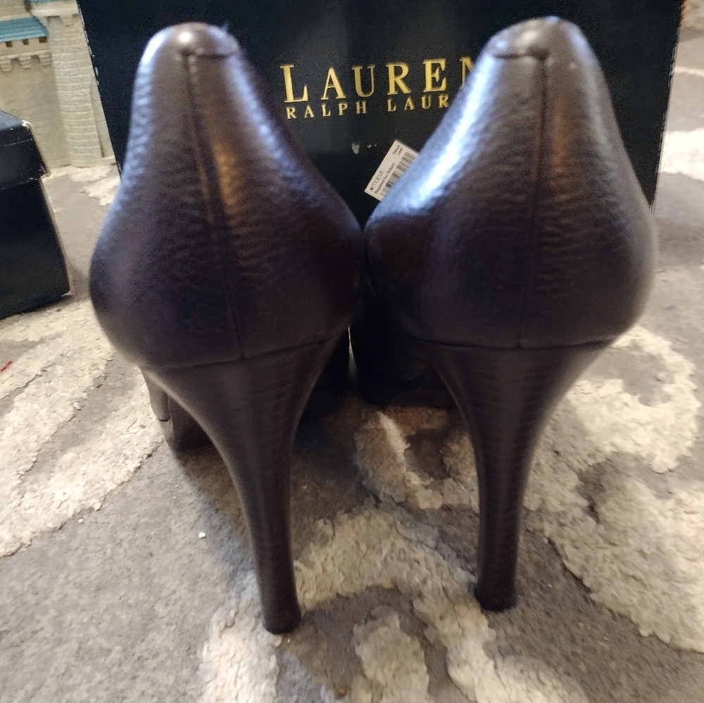 Lauren Ralph Lauren Brown Pebble Grain Dava - Picture 5 of 6